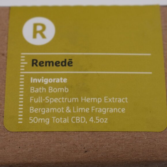 Remede Artisanal Bergamont & Lime Fragrance Hemp Extract 50mg CBD Bath Bomb - Picture 5 of 5